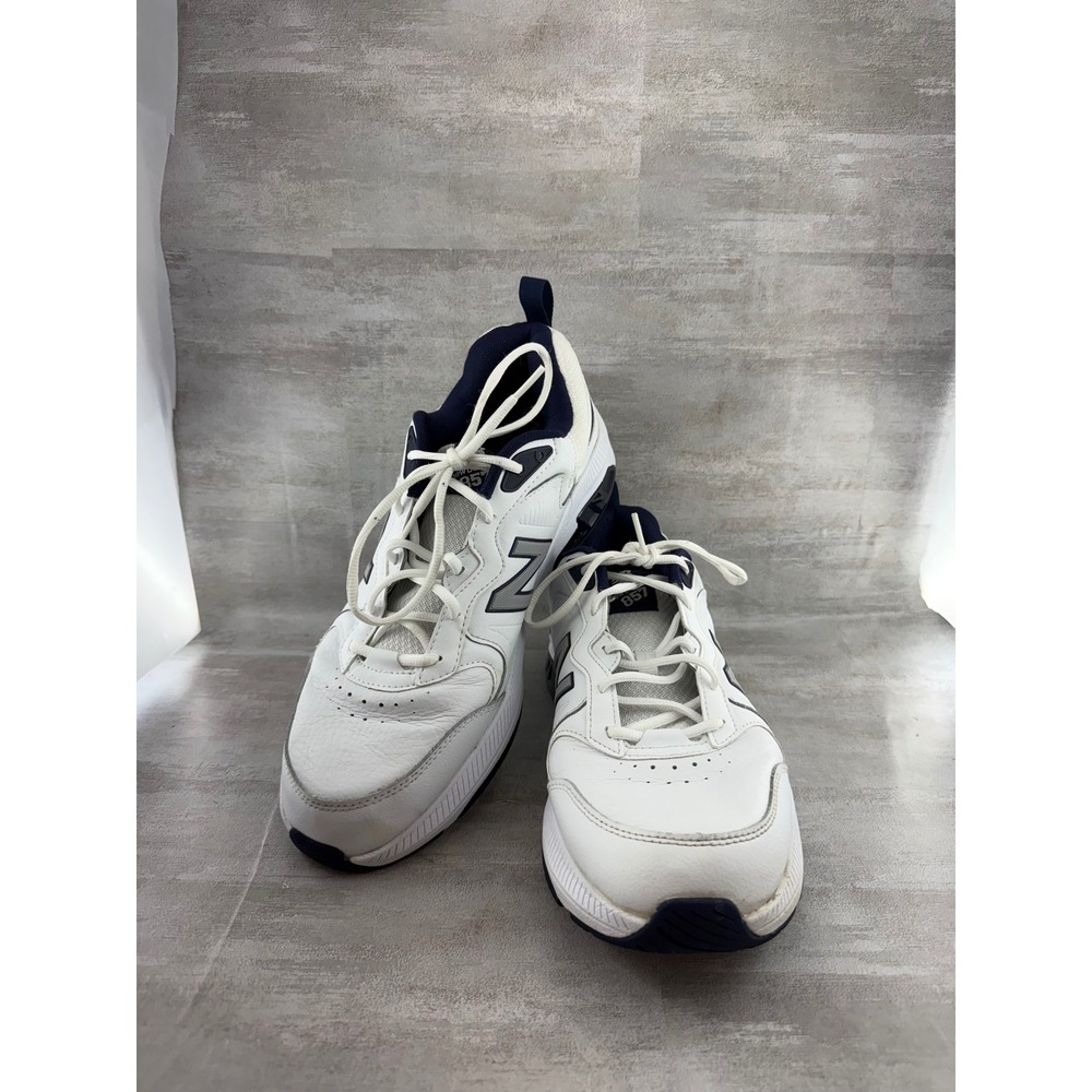 New Balance 857v3 Men Sz 12D White Navy Blue Leather Training Shoes MX857WN3